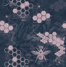 Load image into Gallery viewer, Honeycomb Rose Bees / Abeilles Rose et Nid D&#39;abeille
