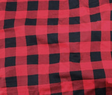 Load image into Gallery viewer, Bamboo Lycra Red and Black Plaid 1&quot; square / Bambou Lycra Rouge et Noir Plaid 1&quot; carré
