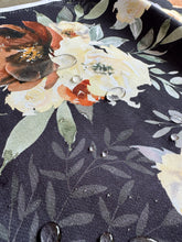 Load image into Gallery viewer, Beige and Brown Flowers on Black
