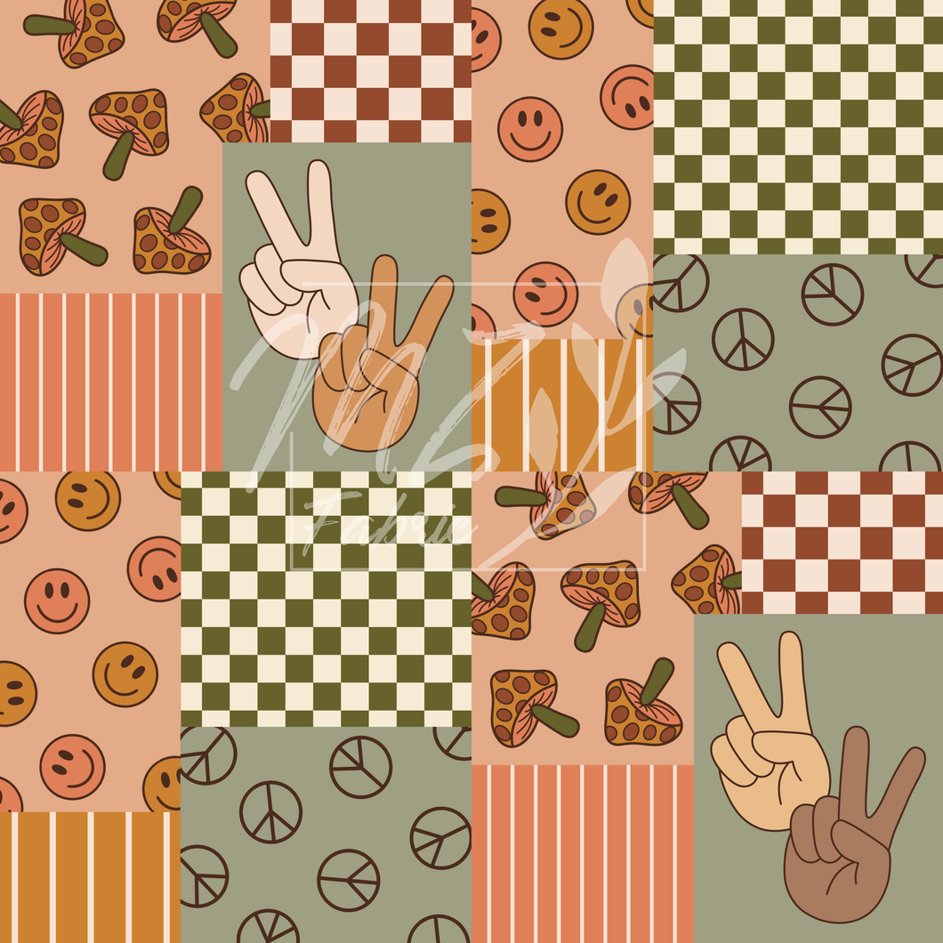 Peace Happy Smiles Patchwork / Patchwork de paix, de joie et de sourires