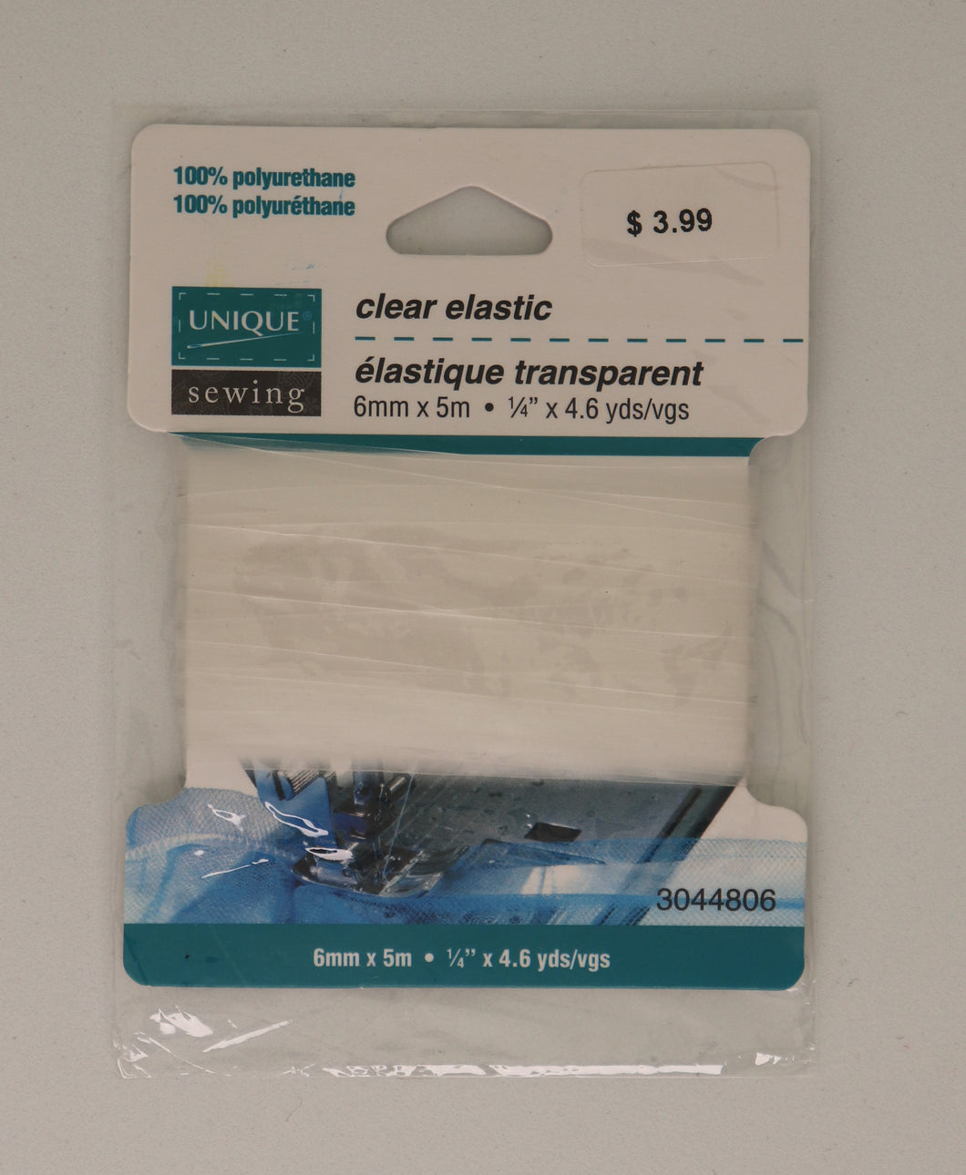 UNIQUE Clear Elastic 6mm x 5m - Clear