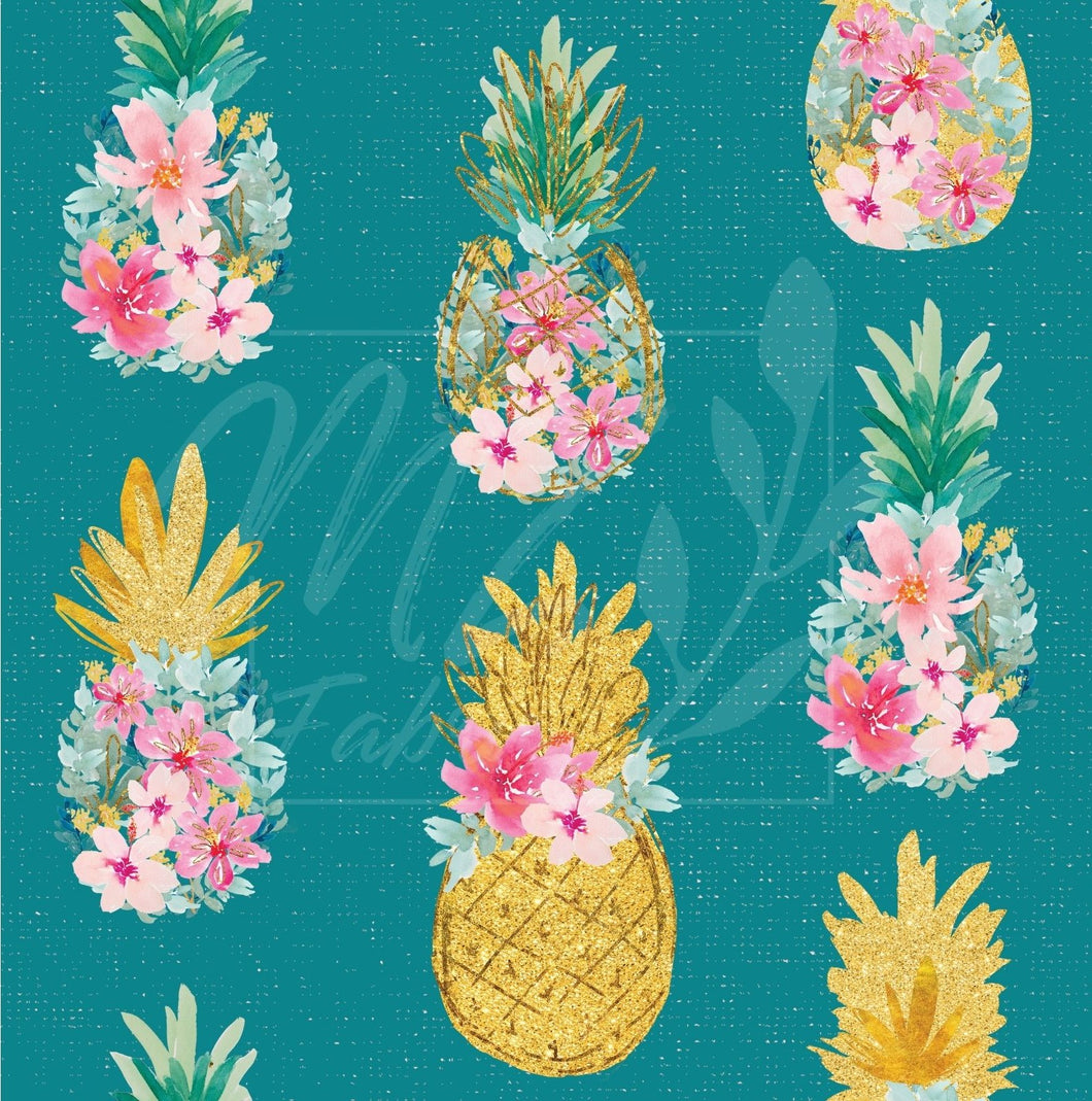 Pineapple - Teal \ Ananas - Teal