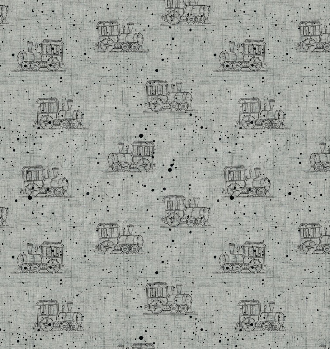 Locomotive - grey background / Locomotive - fond gris